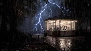 Deep Sleep Rain Sounds 🌧️ Heavy Rain & Soft Distant Thunder in a Calm Midnight Forest