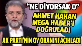 Ne diyorsak o: Ahmet Hakan Mega Haber'i doğruladı: AK Parti'nin oy oranını a&ccedil;ıkladı