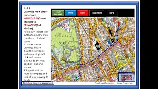 TOPOGRAPHICAL EXAM ROUTE INVOLVING CONFUSING  ROUNDABOUT AND UNDERPASS WITH IMPORTANT TIP AT THE END
