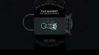 PUNKYOUTH Cat Magnet Ear Dangle Tunnels