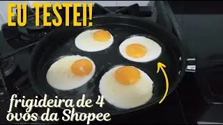 🍳 Eu testei a frigideira para 4 ovos da Shopee - economize seu gás! | La casa da mineira