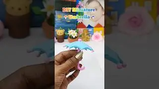 Miniature Umbrella Magic ☂️💗 | Cute Clay DIY Idea #youtubeshorts #diy #craft