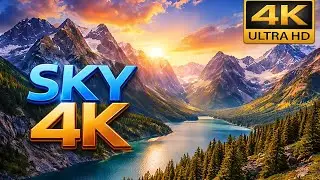Relaxing Landscape 4K HDR | Calm Mountains & Sky (Ultra HD)Peaceful Nature Scenery #4k  #sky4k