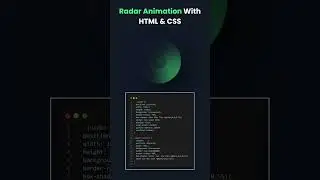 Radar Animation With HTML & CSS #cssanimation #csseffect #css3
