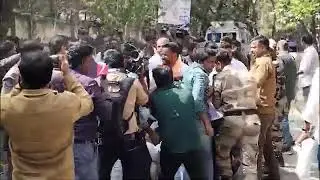 ||Unemployed under lockdown|| Chikkadapalli Library Maha Dharna ||