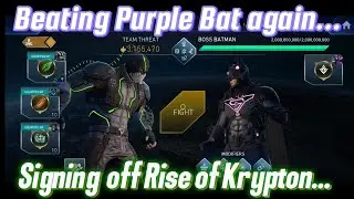 Easily defeating H7 Purple Batman again! | Plus, wild Orm pip, FLJ & more | Injustice 2 Mobile