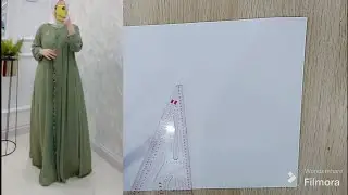 باترون عباية راقية بقطعة أمامية منفصلة