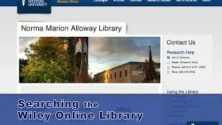 Searching Wiley Online Library