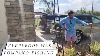 Everybody was Pompano fishing after they heard they were biting @ Vilano Beach 🐠🎣🤯 #Pompano #Fishing