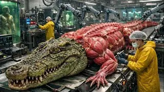 Inside the World&rsquo;s Modern Crocodile Meat Factory | Full Production Process