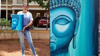 Buddha Painting| Abstract Buddha Painting| Easy step by step Painting Technique and Tutorial