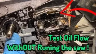 How to Test Oil pump on Chainsaw with Running it . Chinese chainsaw troubleshooting. ￼