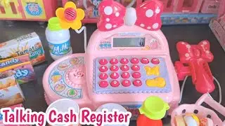 4 Minutes Satisfying Video with Unboxing Pink Rabbit  Talking Cash Register Set