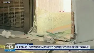 Burglars use van to smash into Chanel store in Beverly Grove