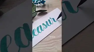 Treasure Lettering | Satisfying Calligraphy Using Tombow Brush Pen #cursive #relaxation #calm #sleep