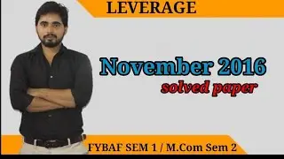 #14 Leverage | FYBAF Sem 1 Financial Management | M.Com Sem 2  Corporate Finance | Mumbai University