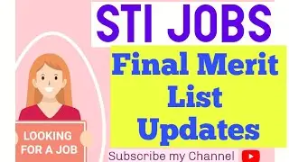 STI Jobs Final Merit List Updates government jobs ppsc fpsc cti sti updates teaching Jobs in Punjab 