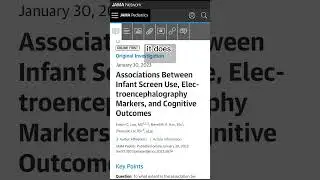 The Devastating Consequences Of Screen Overdose: Children Cognitive Skills At Risk (JAMA Pediatrics)