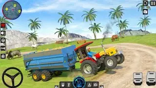 Realistic Cargo Tractor Trolley Simulator 3D Game || Tractor Trolley Simulator Game || #game 