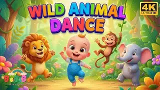 Wild Animal Dance Song! 🦁 Stomp, Swing & Jump | Jungle Action for Kids