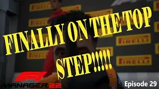 F1 Manager 2022 Career Mode Season 2 Episode 29 - FINALLY ON THE TOP STEP!!!