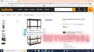 Halfords Boltless Shelving Unit 175kg Review #halfords #shelvingrack #shelving
