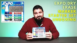 Распаковка стартового набора маркеров для сухого стирания EXPO