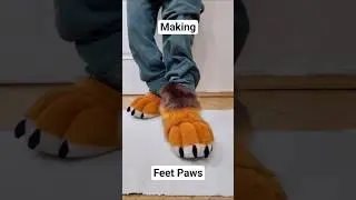 Making fursuit feet paws