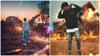 Picsart fire concept editing tutorial | calop inspired manipulation editing tutorial | aks pictures