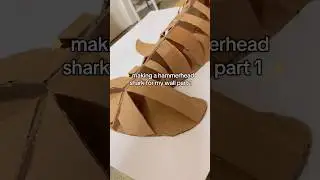 pt 1 making a hammerhead shark ✨  #cardboardcrafts #hammerheadshark #foryoupage #crafttutorial #diy