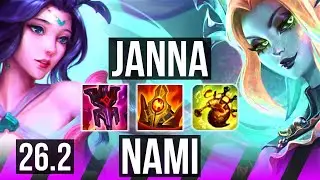 JANNA & Cassiopeia vs NAMI & Vayne (SUP) | 20K damage | TR Challenger | 26.2