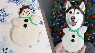 We Made Snowman Cookies for Dogs ⛄ DIY Dog Treats