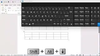 Shortcut to quickly split a table in word