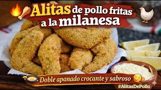 ✨ 🍗Alitas de pollo fritas a la milanesa 🐔| 🍳Doble apanado crocante y sabroso🤤 #AlitasDePollo