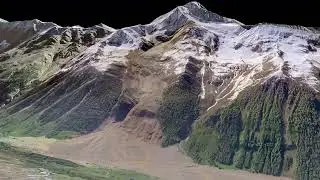 Birch Glacier Collapse: A very-high-resolution 3D visualization of the Blatten Landslide.