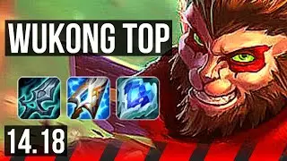 WUKONG vs GANGPLANK (TOP) | Rank 5 Wukong, 8 solo kills, Legendary, 13/3/4 | TR Master | 14.18