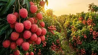 HOW LYCHEES ARE GROWN | Lychee Orchard Growing Process From Planting to Harvest