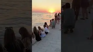Croatia, Zadar sunset - live music