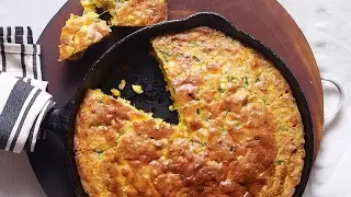 Pati Jinich - Poblano Bacon Cheddar Skillet Cornbread