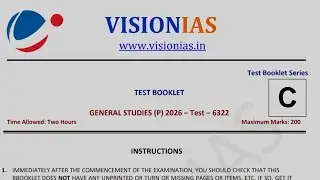 Test 13 A: VISION IAS prelims test series 2026 | UPSC Prelims Mock Test 2026 Hindi #clubias