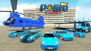 Transport Car With Long Truck Cargo: Police Car Transportation Sim 2022 | Android iOS Gameplay