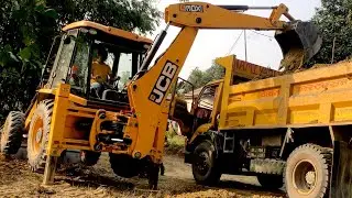 Video Of Yellow JCB Loading Soil On Yellow Tipper Dump