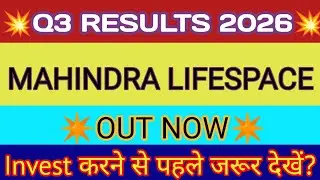 Mahindra Lifespaces Q3 Results 🔴 Mahindra Lifespaces Results 🔴 Mahindra Lifespaces Share Latest News
