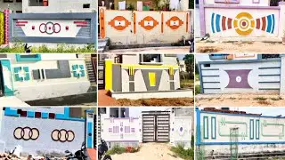 Compound wall design ideas boundary wall Designs modern style compound wall // Village Construction