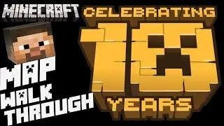 Minecraft 10th Anniversary Map Walk Through (2019)