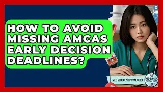 How To Avoid Missing AMCAS Early Decision Deadlines? - Med School Survival Guide