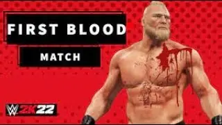 How to make a first blood match in wwe 2k22