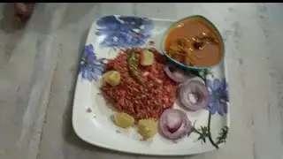 #food 🍲👮🤤 vedio carrot beetroot cabbage Egg fried rice in Telugu with Chicken  curry