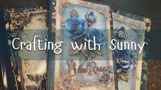 ASMR: Crafting with Sunny! A blue rose journal - no talking @thegingerbreadprints