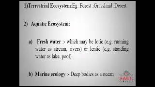 L-8 Ecosystem || Environmental Studies and Disaster Management || Harsh Academic